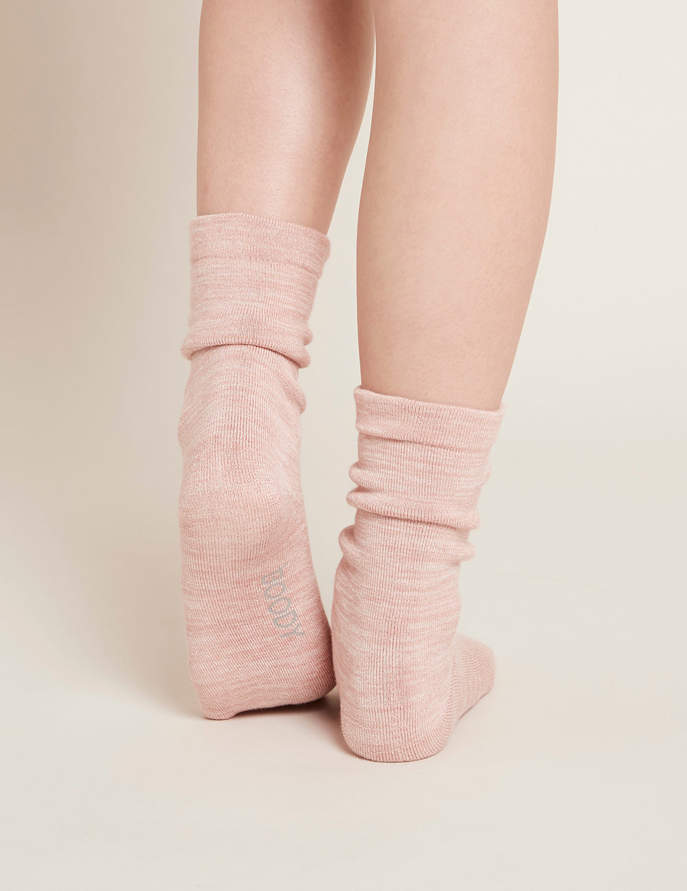 Chunky Bed Socks - Dusty Pink Marl