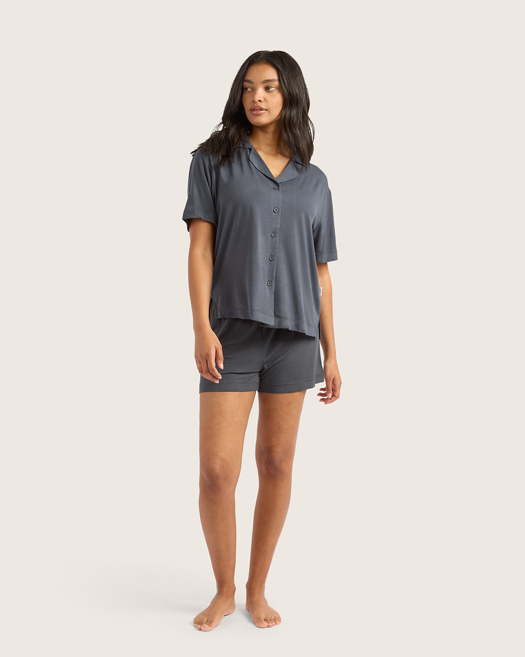 Goodnight Short Sleeve Sleep Shirt - Storm